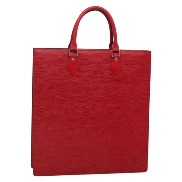 LOUIS VUITTON Epi Sac Plat PM Hand Bag Red M5274E LV Auth bs28404 - Picture 1 of 16